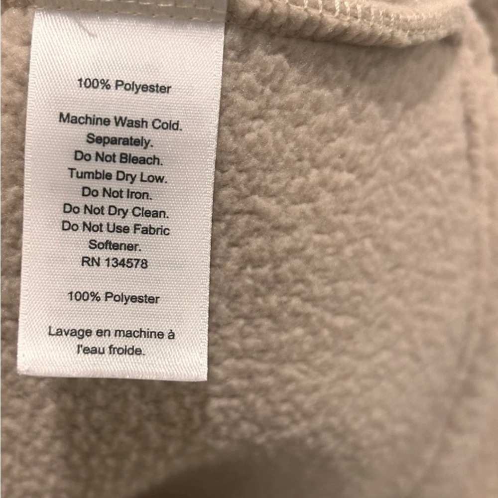 Vineyard Vines 1/2 Zip Men's Size 2XL Beige Stillwater High Pile Sherpa Pullover - Picture 5 of 5
